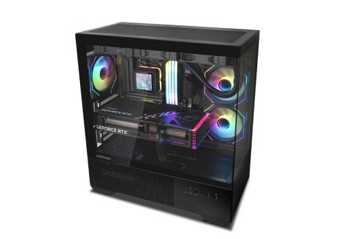 Zalman Case ATX - Chronix BLACK - 3 x 120 mm A-RGB, USB-C, Tempered Glass, image , 3 image