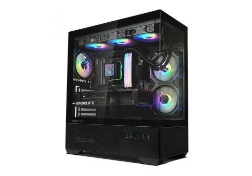 Zalman Case ATX - Chronix BLACK V2 - 3 x 120 mm A-RGB, USB-C, Tempered Glass, image _ab__is.image_number.default