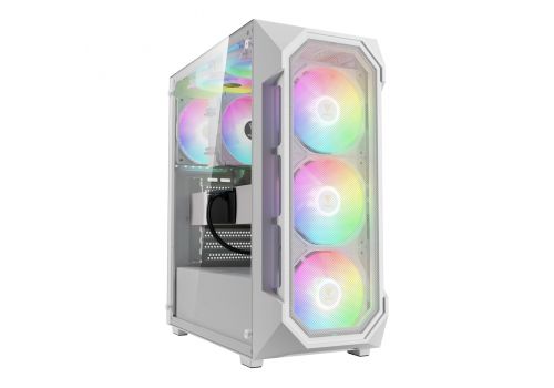 Gamdias Case ATX - AURA GC1 Elite White - Mesh, RGB, Tempered Glass, image 