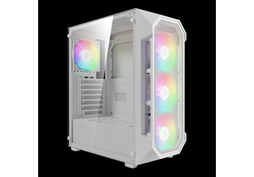 Gamdias Case ATX - AURA GC1 Elite White - Mesh, RGB, Tempered Glass, image _ab__is.image_number.default