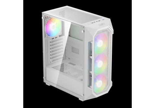 Gamdias Case ATX - AURA GC1 Elite White - Mesh, RGB, Tempered Glass, image _ab__is.image_number.default