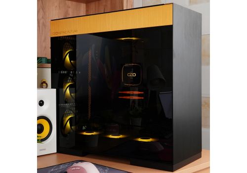 Geometric Future Case EATX - Model 8 Dharma Black/Gold, image , 2 image