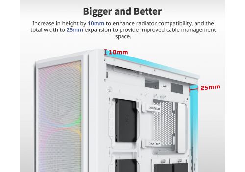 Montech SKY TWO GX, Mid-tower Case, TG, 3x140mm ARGB Fans, White, image _ab__is.image_number.default