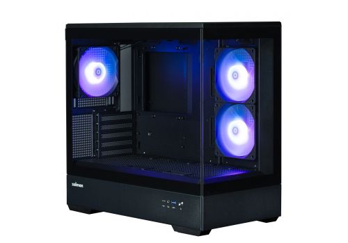 Zalman Case mATX - P30 Black - aRGB, Tempered Glass, image , 3 image
