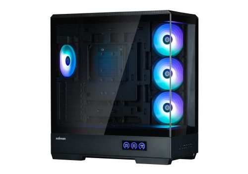Zalman Case ATX - P50 DS Black - Digital Display, Addressable RGB, image _ab__is.image_number.default