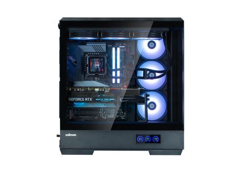 Zalman Case ATX - P50 DS Black - Digital Display, Addressable RGB, image _ab__is.image_number.default