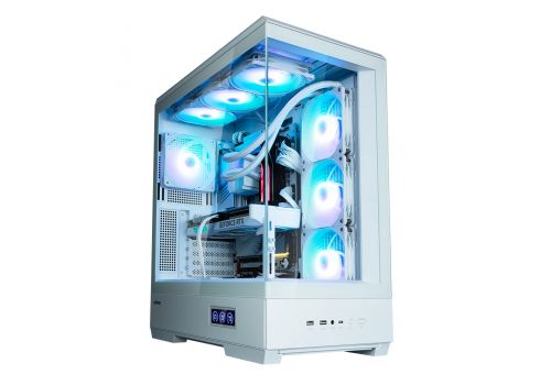 Zalman Case ATX - P50 DS White - Digital Display, Addressable RGB, image 