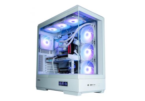 Zalman Case ATX - P50 DS White - Digital Display, Addressable RGB, image , 2 image