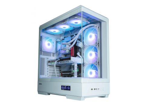 Zalman Case ATX - P50 DS White - Digital Display, Addressable RGB, image , 3 image