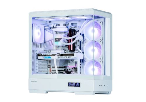 Zalman Case ATX - P50 DS White - Digital Display, Addressable RGB, image , 4 image
