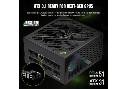 Gamemax PSU ATX 3.1 1050W Gold, Full Modular - GX PRO 1050G, image _ab__is.image_number.default