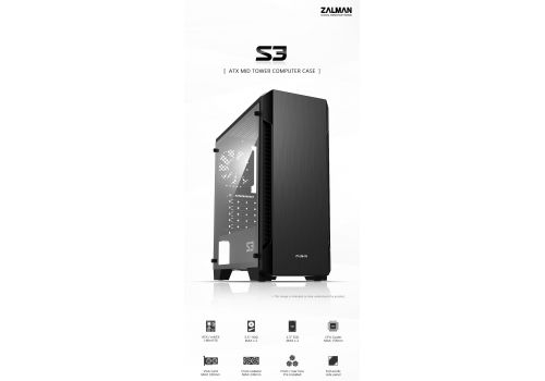 Zalman Case ATX - ZM-S3, image , 5 image