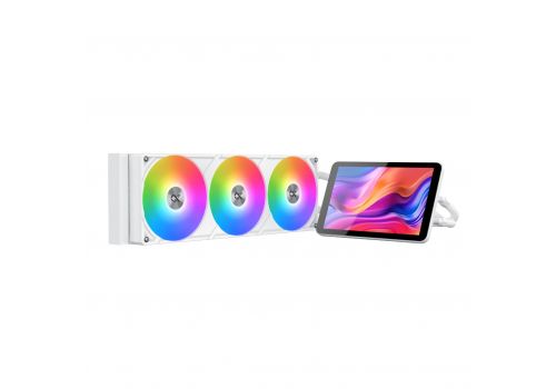 Xigmatek Water Cooling Connect Pro 360 Arctic - 7 inch Magnetic LCD Display, image 