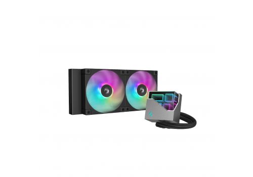 DeepCool Water Cooling LT240 - Addressable RGB, Infinity mirror design - LGA1851/AM5, image 