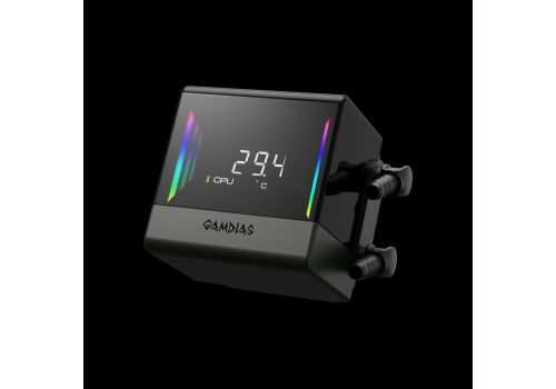 Gamdias Water Cooling Chione E4-360 - LCD Screen, A-RGB, image _ab__is.image_number.default