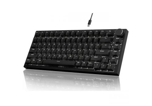 Ajazz Gaming Mechanical Keyboard AK820 - Red Switches [Linear] (English US), Black, White Backlight, image _ab__is.image_number.default