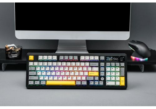 Ajazz Wireless Gaming Mechanical Keyboard AK980 V2 - Maillard Switch [Linear] (English US), Purple, White, image , 5 image