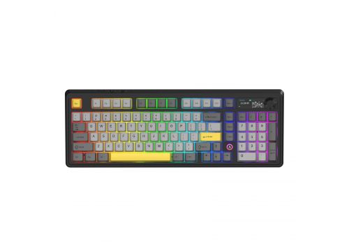 Ajazz Wireless Gaming Mechanical Keyboard AK980 V2 - Gift Switch [Linear] (English US), Black, Gray, image 