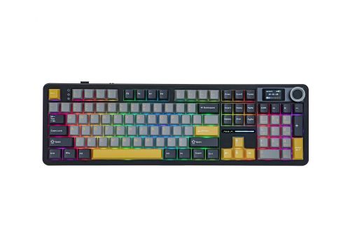 Aula Wireless Gaming Mechanical Keyboard F108 PRO - Volcanic Switch [Linear] (English US), Black, Gray, image 