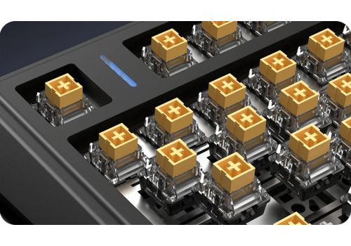 Aula Wireless Gaming Mechanical Keyboard F75HE - Black King Magnetic Switch [Linear] (English US), Black Contour, image _ab__is.image_number.default