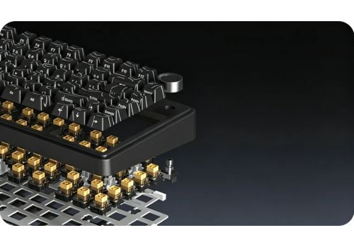 Aula Wireless Gaming Mechanical Keyboard F75HE - Black King Magnetic Switch [Linear] (English US), Black, Gray, image _ab__is.image_number.default