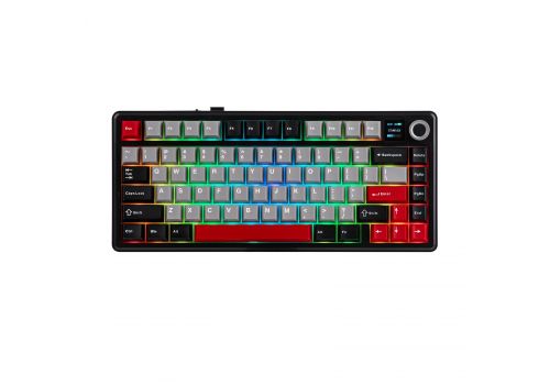 Aula Wireless Gaming Mechanical Keyboard F75 MAX - Reaper Switch [Linear] (English US), Black, Red, image 