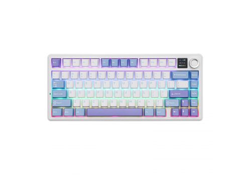 Aula Wireless Gaming Mechanical Keyboard F75 MAX - Reaper Switch [Linear] (English US), White, Blue, Purple, image 