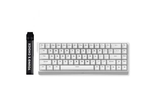 MCHOSE Gaming Mechanical Keyboard Ace 68 - 8K, Ice Blue Magnetic Switch [Linear] (English US), White, image _ab__is.image_number.default