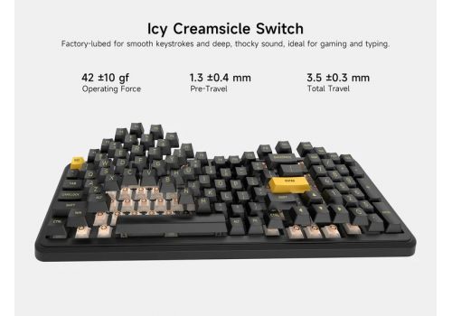 MCHOSE Wireless Gaming Mechanical Keyboard MC-K99 V3 - Icy Creamsicle Switch [Linear] (English US), Glacier Gradient, image , 3 image