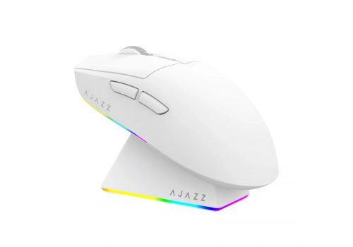 Ajazz AJ139 V2 MC - Wireless Gaming Mouse - 1K, Magnetic Charging Dock, White, image _ab__is.image_number.default