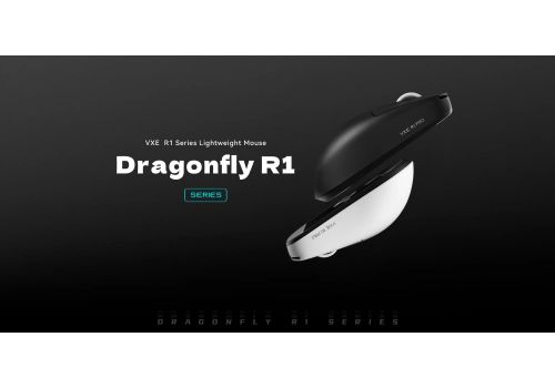 VXE Wireless Gaming Mouse Dragonfly R1 1K - Huano Ice Berry Pink Dot Switches, White, image , 2 image