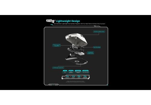VXE Wireless Gaming Mouse Dragonfly R1 SE+ - Huano Blue Glow V2, White, image , 4 image